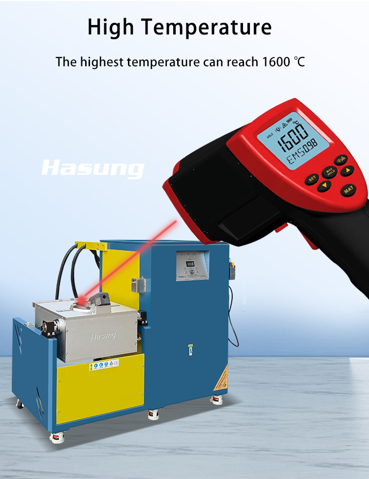 Hasung - Forno di fusione automatico con 100 kg per oro, argento e rame 9