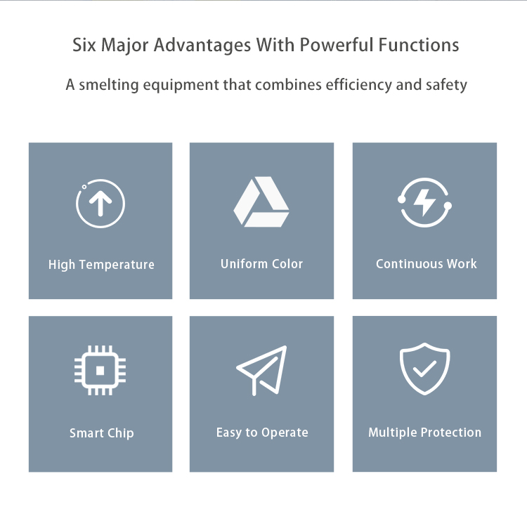 Hasung - Forno di fusione automatico con 100 kg per oro, argento e rame 8