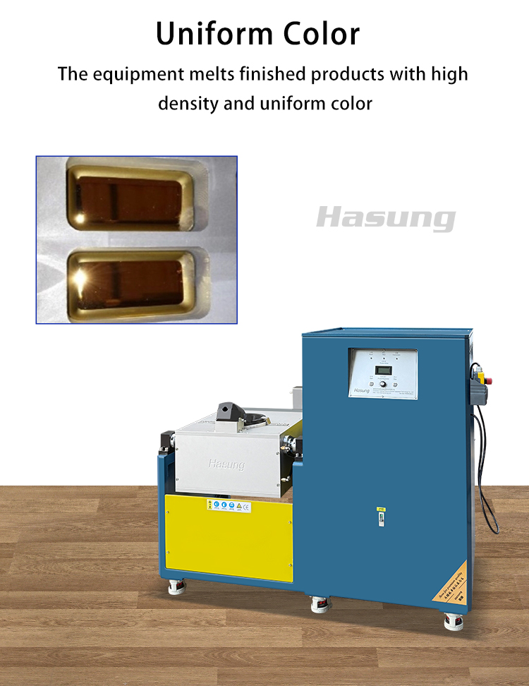 Hasung - Forno di fusione automatico con 100 kg per oro, argento e rame 10