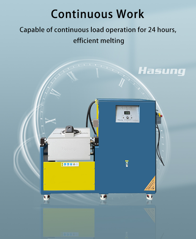 Hasung - Forno di fusione automatico con 100 kg per oro, argento e rame 11