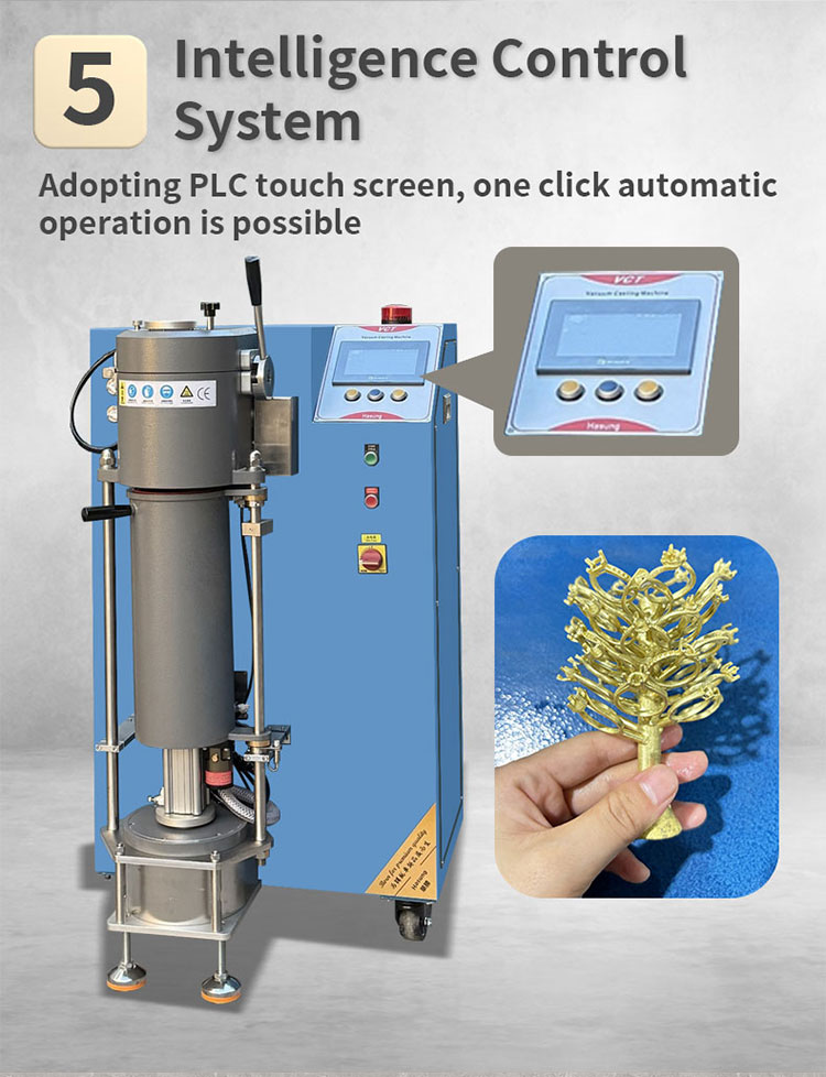 Hasung - Macchina per fusione a pressione sotto vuoto Hasung da 3 kg in oro e argento di qualità premium 14