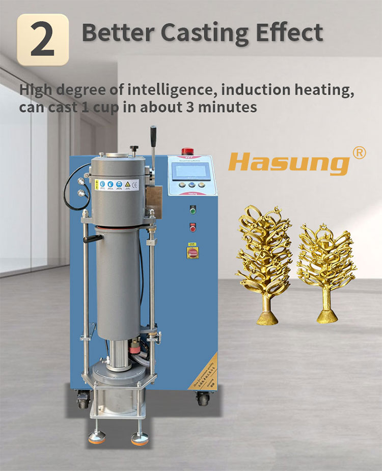 Hasung - Macchina per fusione a pressione sotto vuoto Hasung da 3 kg in oro e argento di qualità premium 11