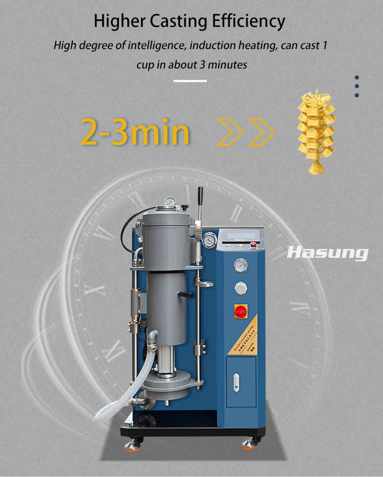 Hasung - Máquina de fundição de joias totalmente automática com capacidade para 2 kg de ouro/prata/cobre. 11