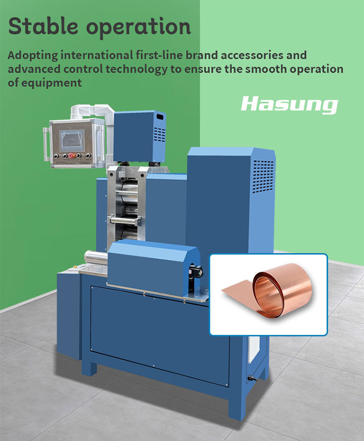 Hasung - Macchina per laminazione di lamina d'oro a 4 rulli con oro/argento/rame 12