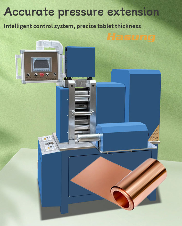 Hasung - Macchina per laminazione di lamina d'oro a 4 rulli con oro/argento/rame 10