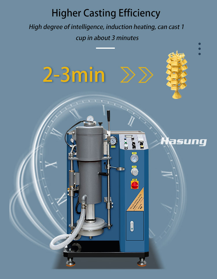 Hasung - Немецкая индукционная литейная машина VPC для литья металлов под вакуумным давлением для ювелирных изделий 12