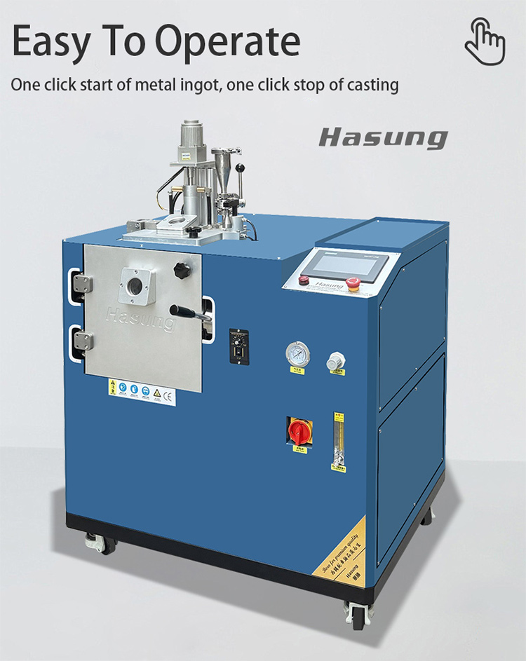 Hasung - Horno de fusión por inducción al vacío basculante de 2 kg a 4 kg para oro, plata, cobre, platino, paladio y rodio 11