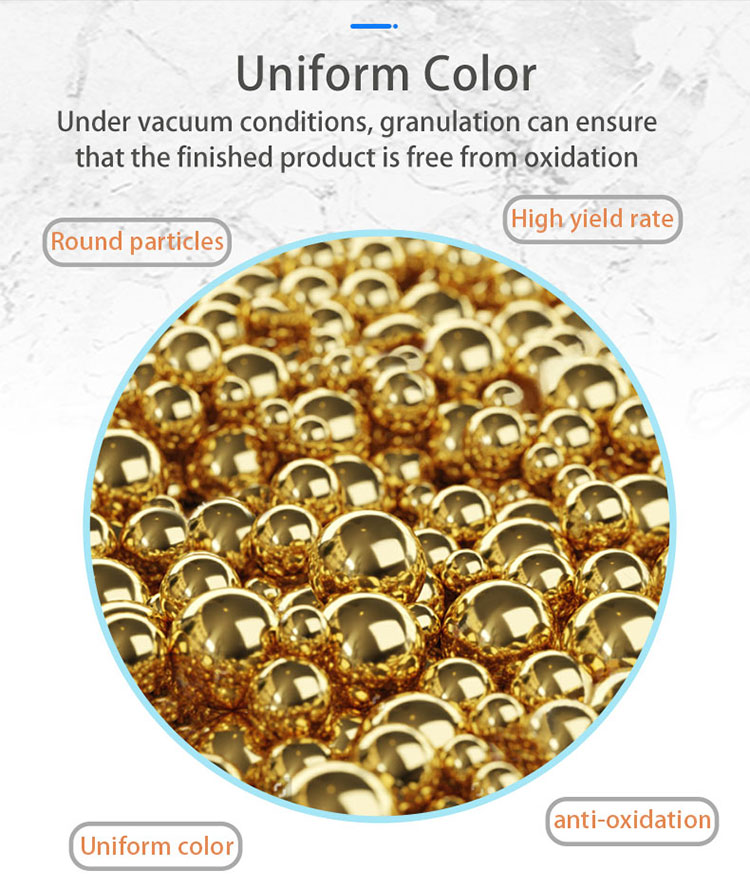 Granulador de alto vácuo, máquina de granulação a vácuo para ouro, sistemas de granulação a vácuo para prata, 30 kg, 50 kg, 100 kg 12