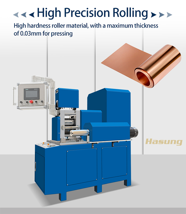 Hasung - Máquina laminadora de carburo de tungsteno de precisión con control de servomotor para oro, platino y aleaciones 12