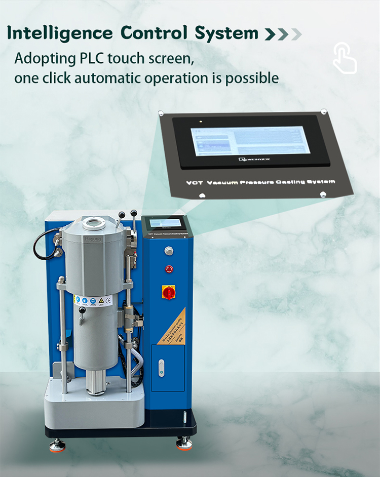Hasung - Gemwaith aur 18K 2-4kg aur arian Peiriant Castio Pwysedd Gwactod Peiriant Castio Pwysedd Gwactod 13