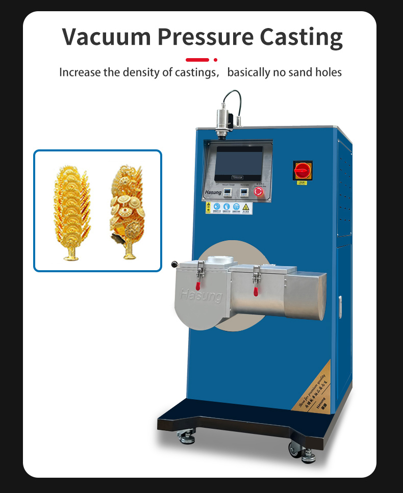هاسونگ - دستگاه ساخت حلقه برای جواهرات، دستگاه ریخته‌گری وکیوم جواهرات برای فولاد ضد زنگ پلاتین 12