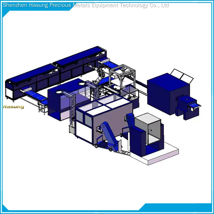 Sistema automático de fundición de lingotes de oro al vacío 1