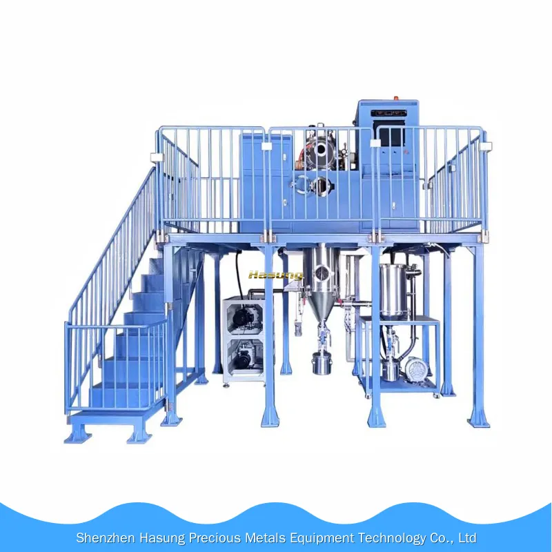 Atomizador de polvo metálico para refinación de oro - Máquina de atomización de agua Hasung de malla 200-500 1