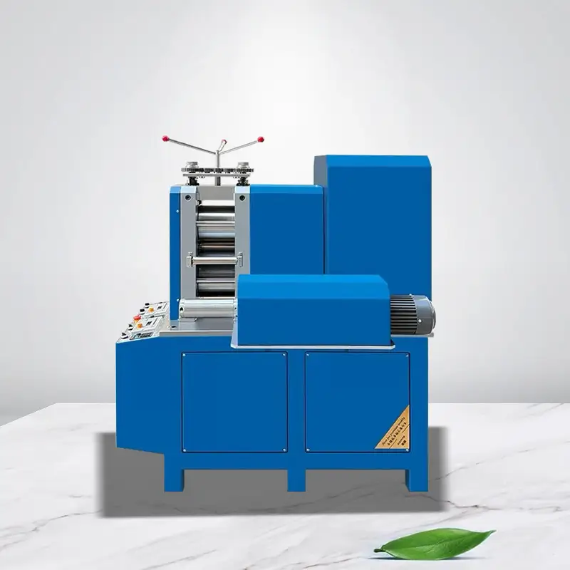 Macchina laminatrice per fogli di qualità a 4 alberi con pannello touch PLC Siemens per produttore di oro, argento e rame Hasung 1