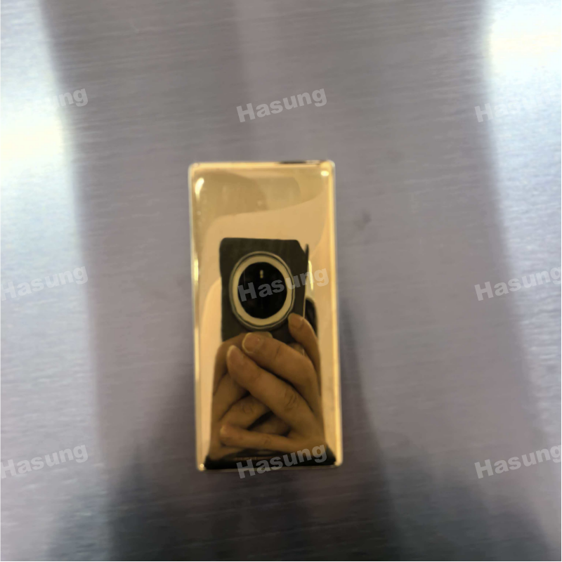 A flawless, high-purity precious metal bar with a mirror-finish surface produced by the automated gold bar casting machine.