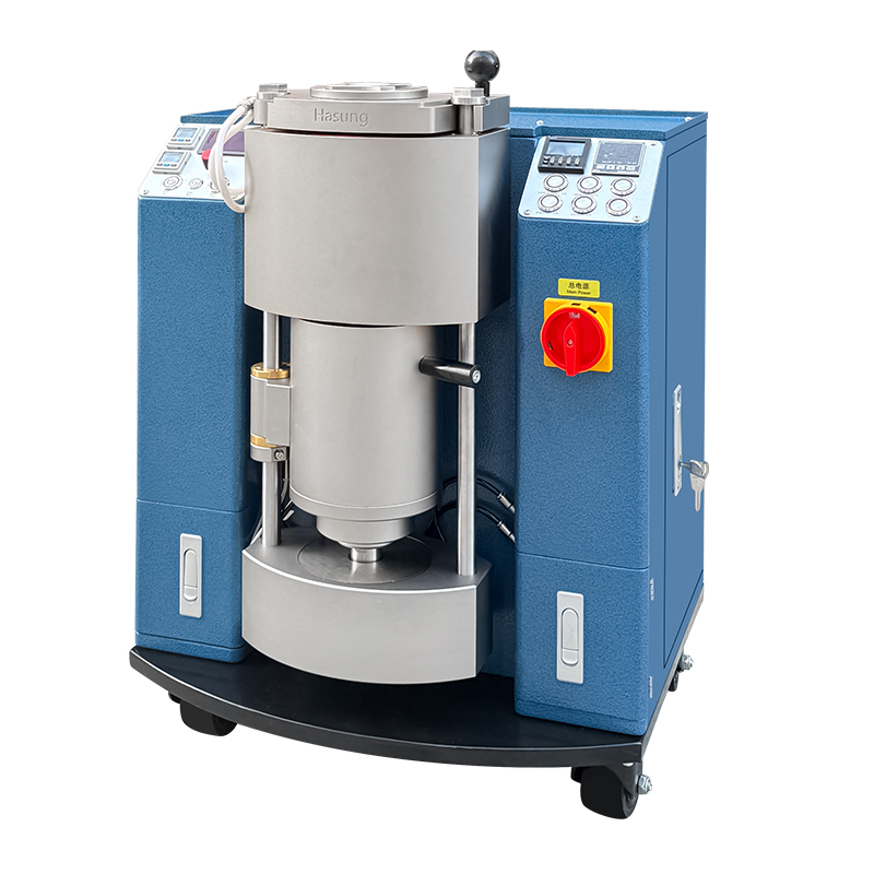 • Compact vacuum casting equipment showing the side profile and durable metal casing of the 1KG gold and silver casting machine.