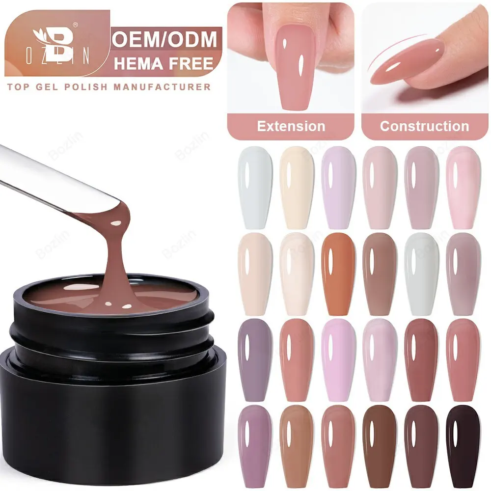 BOZLIN China HEMA Free TPO Free Mocha Mousse Vegan Nail Extension Gel Builder Manufacturer 1