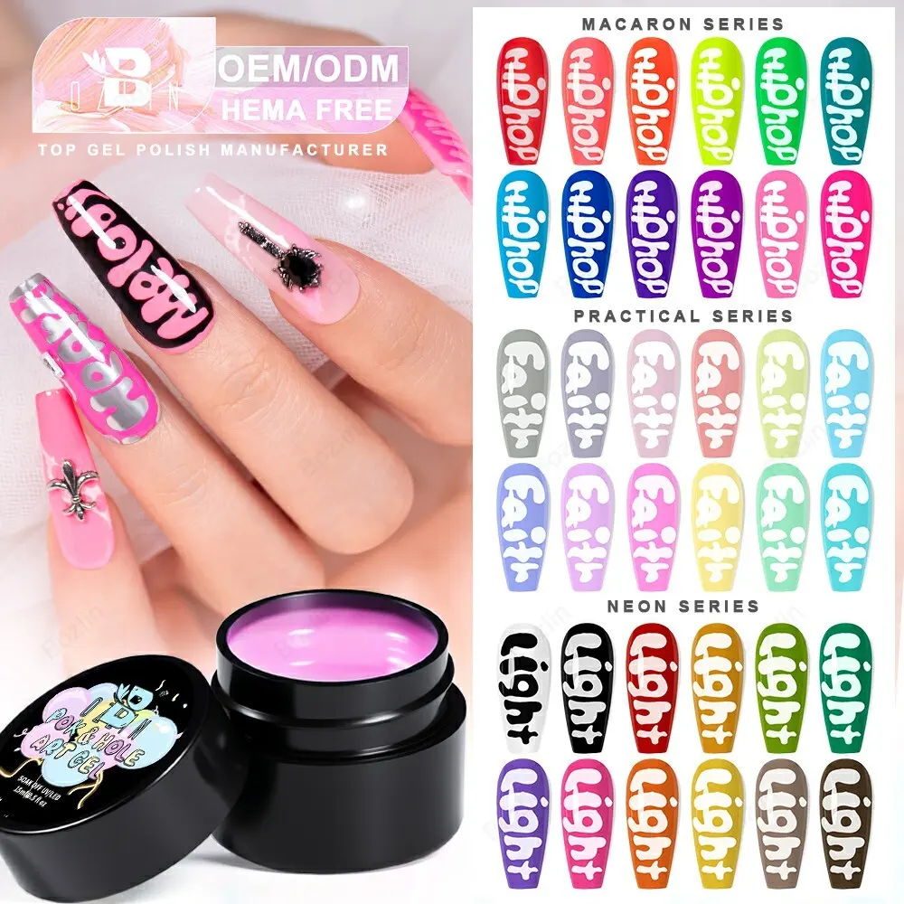 BOZLIN 3D Magic Poke Hole Nail Art Painting Gel Polish OEM Wholesaler 1