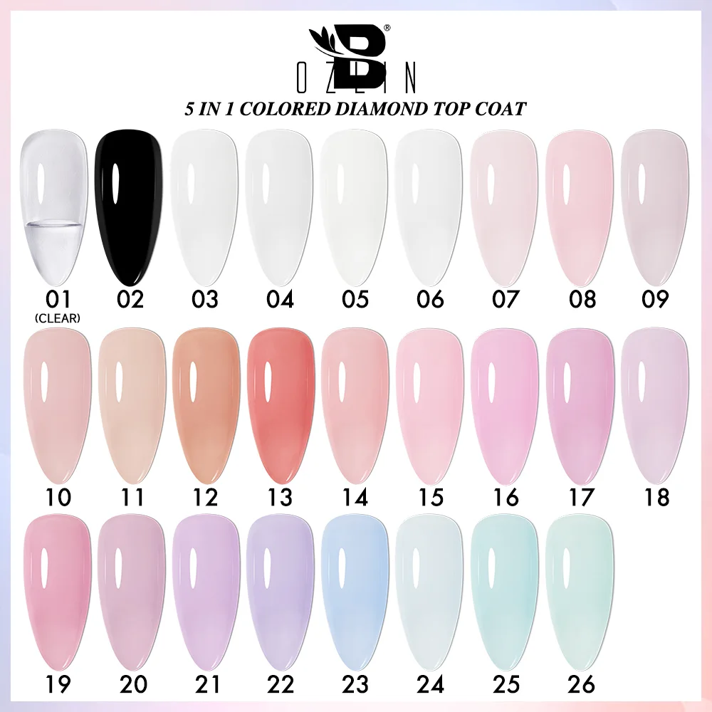 BOZLIN EU USA Standard High Shine No Wipe 5 in 1 Diamond Gel Top Coat Base Coat Suppliers 1