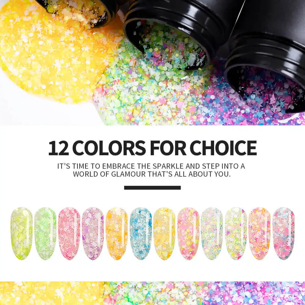 HEMA/ TPO Free Glitter Gel Nail Polish Makers 2