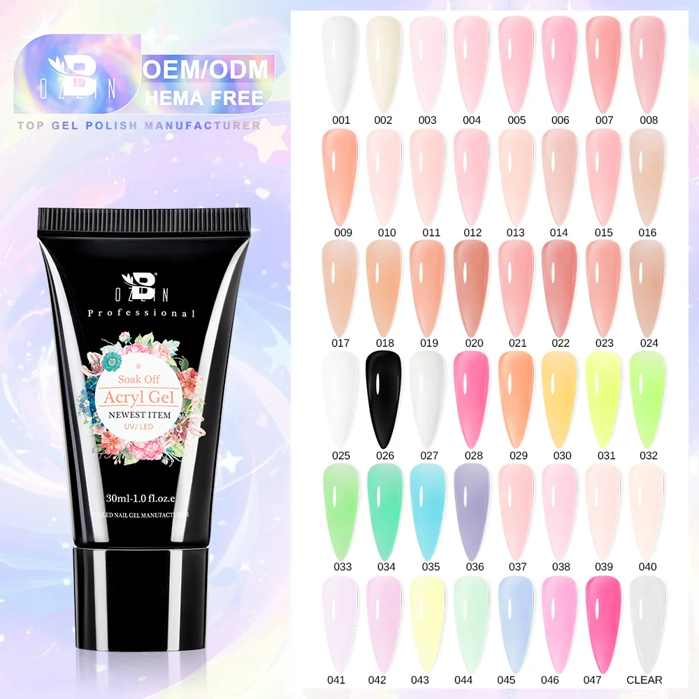 BOZLIN HEMA Free Multifunction Nail Hard Gel Acrylic Poly Gel for Nail Extension 1