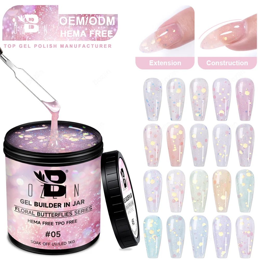 BOZLIN Custom Logo HEMA TPO Free 20 Colors Hard Gel Nail Builder Extension Suppliers 1