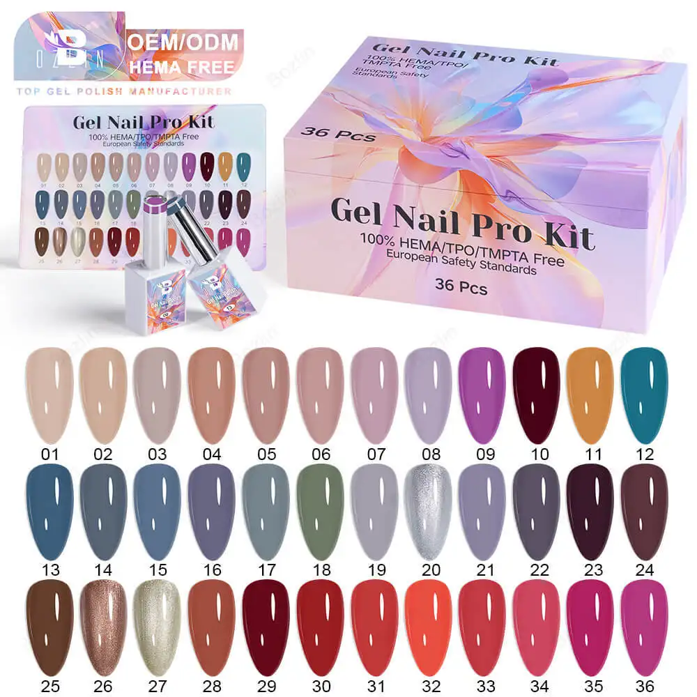 BOZLIN 36 Colors Gel Polish Set HEMA TPO TMPTA Free 1