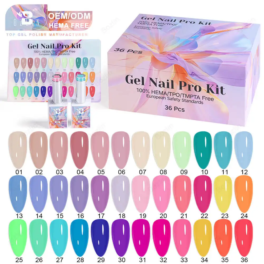 BOZLIN HEMA TPO TMPTA Free Gel Polish Set 36 Colors 1