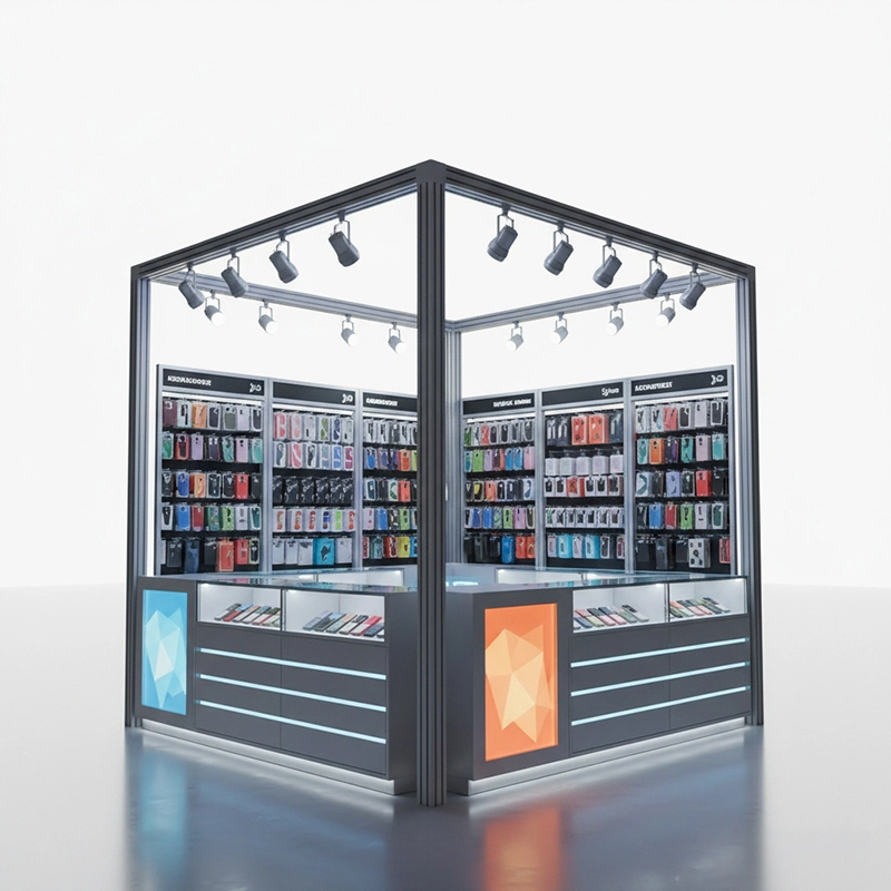 Mobile Phone & Digital Accessories Modular Display Case System 1