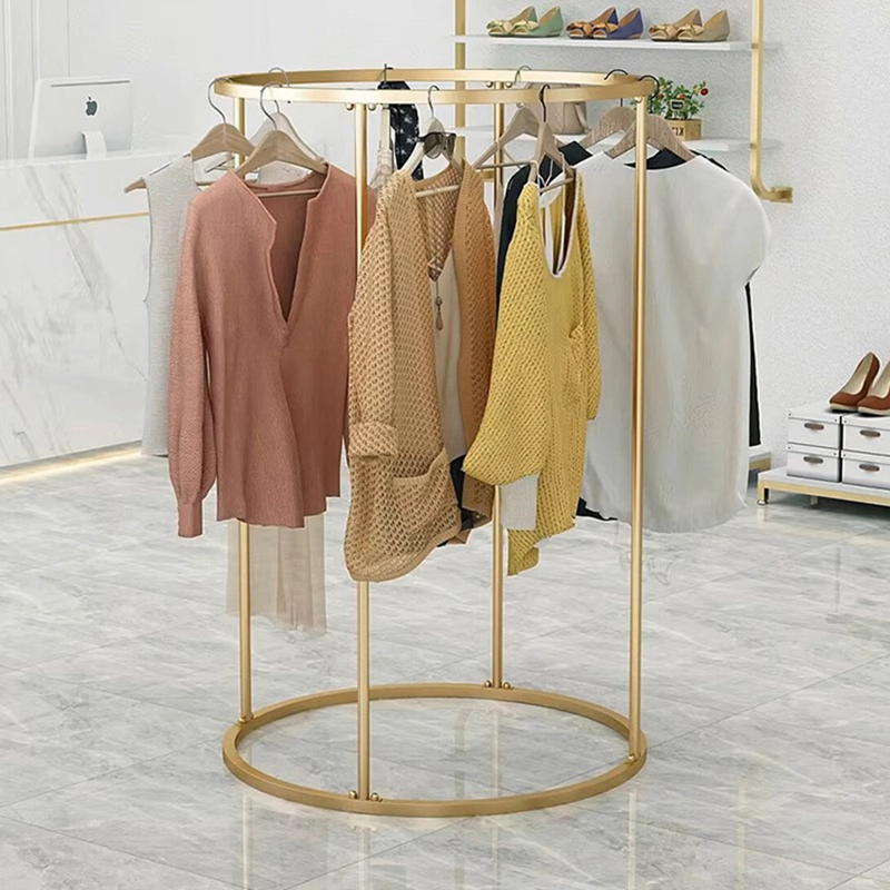 Stainless Steel Clothes Display Stand Round Ring Design 1