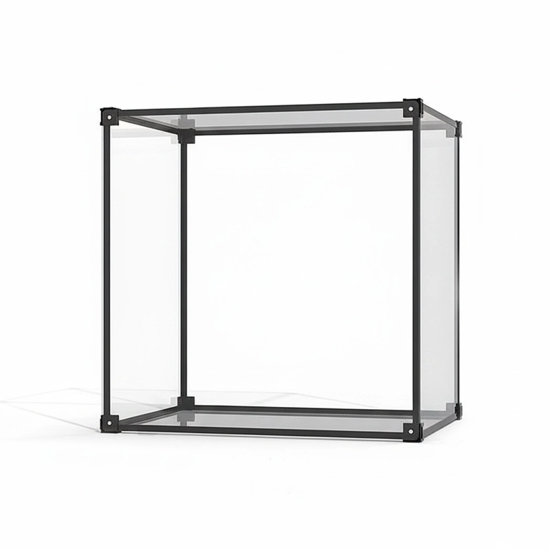 Vitrina de acrílico personalizada para figuras con marco metálico 1