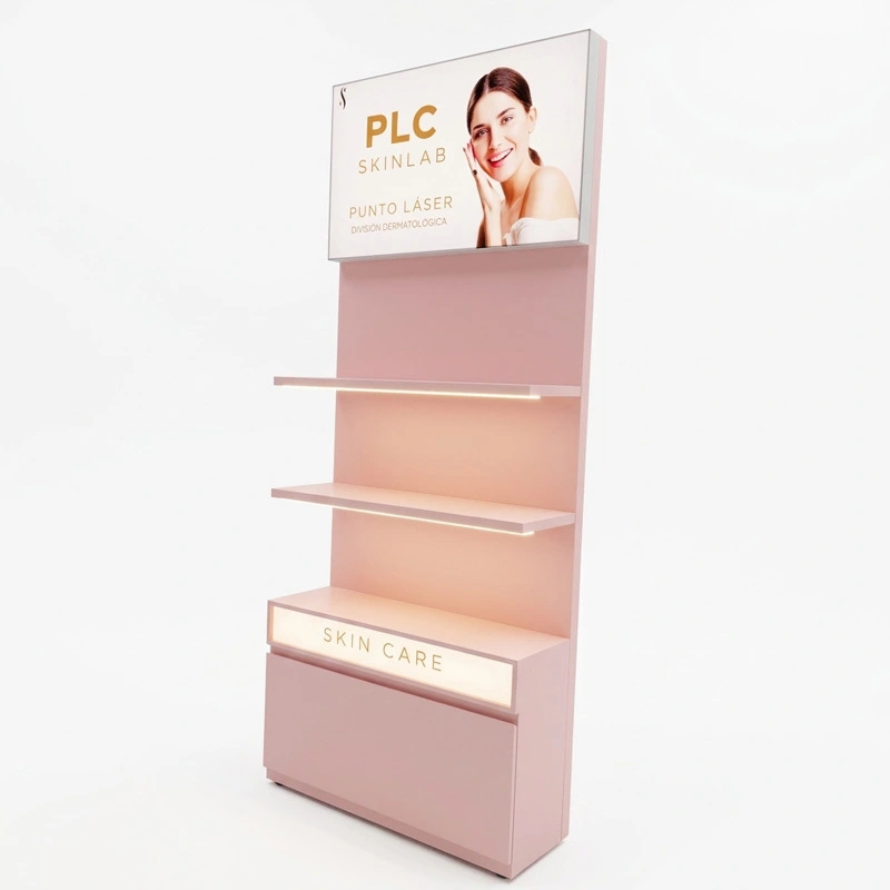 Vitrina expositora de cosméticos a medida para venta minorista de productos para el cuidado de la piel y la belleza. 1