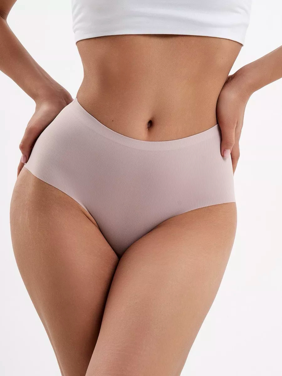 Seamless mid Waisted Underwear for Women threaded Ice Silk Fabric fabric No Show Full Coverage Panties Nuage Breathable Briefs 9582#/9585# 1