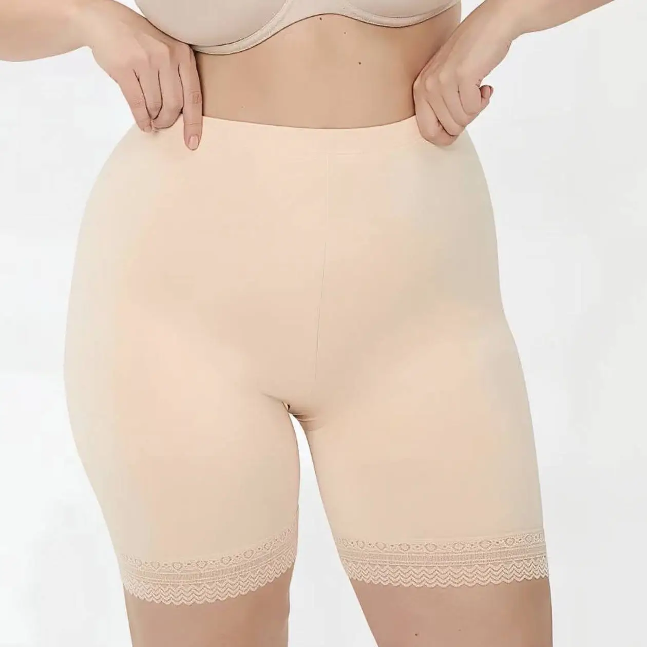 OEM Underwear Factory China Women's Shorts Underwear Fleece Tights Thick Fleece High Waist Elasticity Thermal shorts for Winter 9813#9817# 1