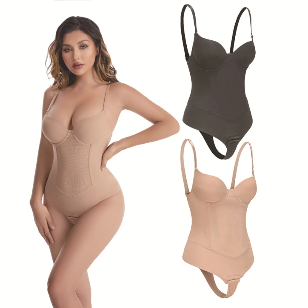 4-Bone Support Built-in Bra T-Back Shaper For Women Q6# 1