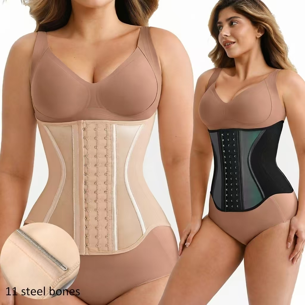 Wholesale High Compression Latex Waist Trainer with Triple Hook Body Shaper 61011# 1