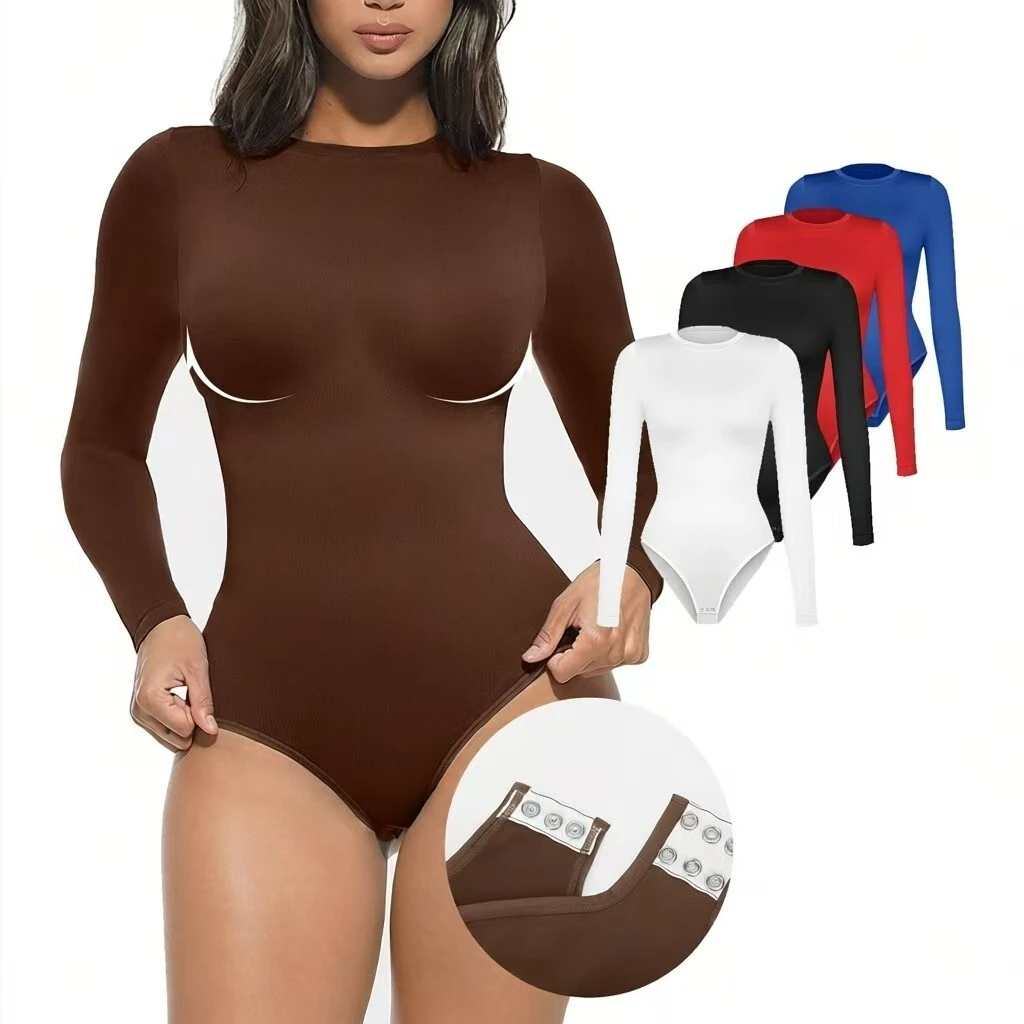 OEM/ODM Tummy Control Slimming Jumpsuit Shapewear Long Sleeve Bodysuit 1