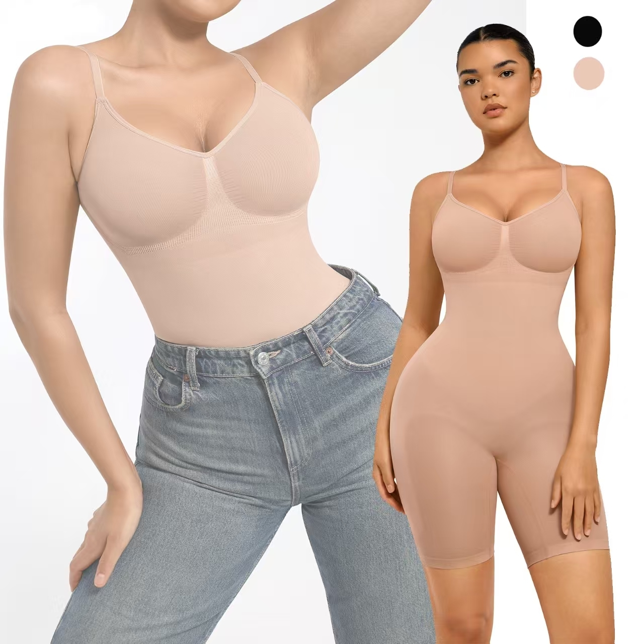 Women's Seamless Hip Enhancer Body Shaper Bodysuit 1