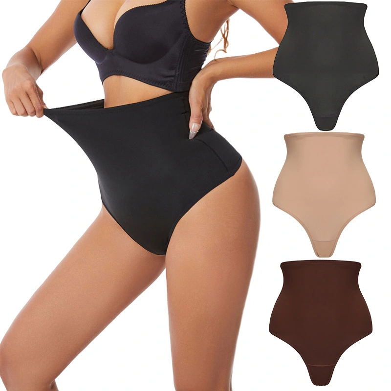 Factory Hi-Waisted Seamless Traceless Tummy Control Thong Shaper 1
