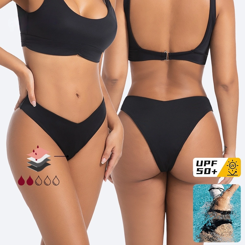 Factory-Direct Customizable Swim Bottoms Menstrual Bikini Panties 1