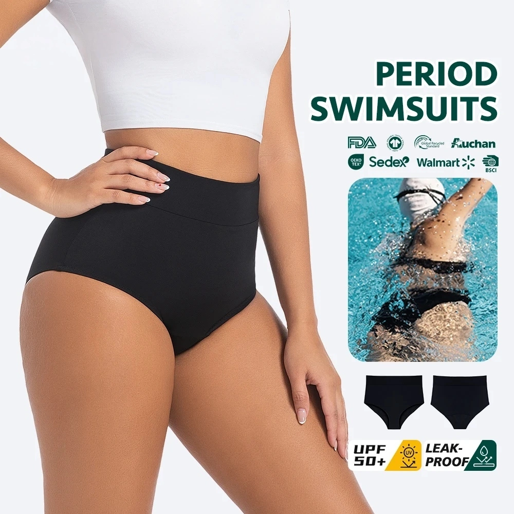 OEM/ODM Bulk Wholesale High Waist Period Swimsuit Panties 1