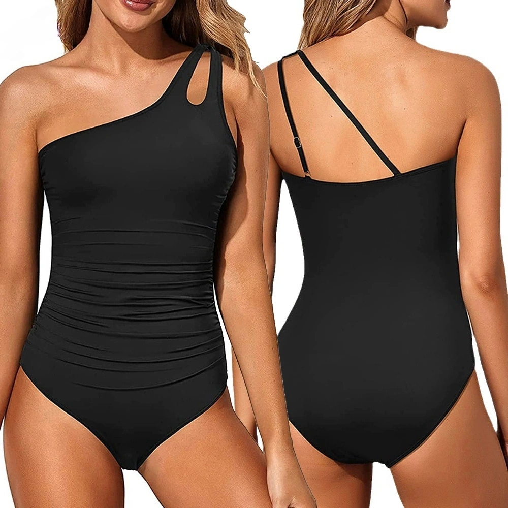Custom Unique Hollow Out One-shoulder Period Swimsuit for Teen 1