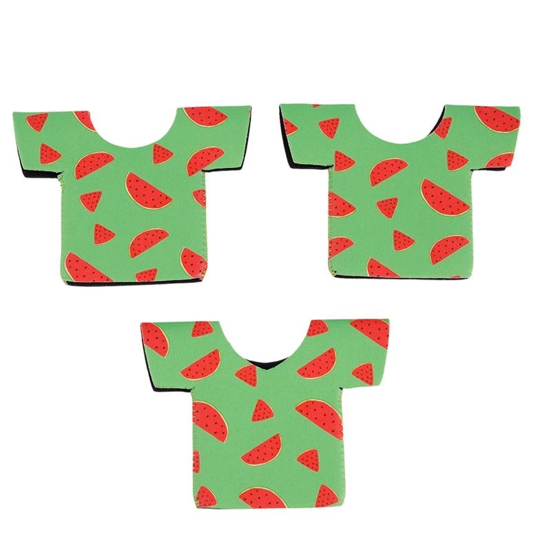 T-Shirt Shaped Neoprene Sleeve Insulated Can Cooler for Beer & Wine Bottles 1