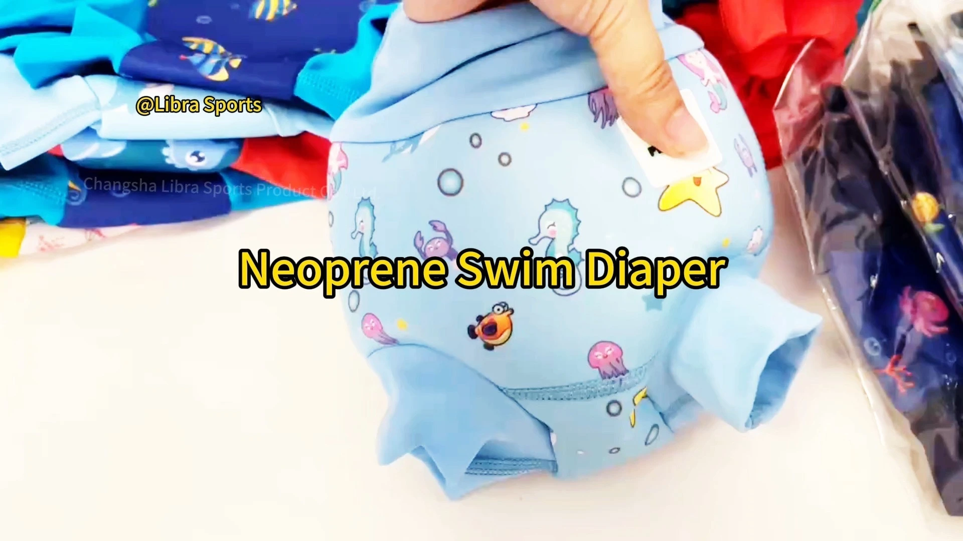 Positional Printed Swim Diaper Reusable Swimming Nappy Waterproof Swim Neoprene Diaper for Baby 1