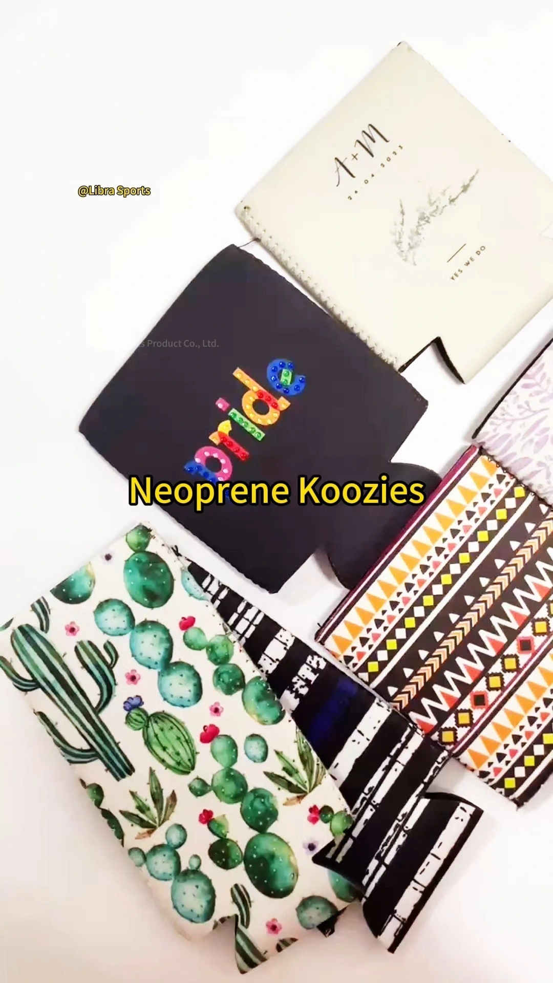 Foldable Neoprene Stubby Holder 12oz/16oz Collapsible Can Cooler for Beer & Cola 1