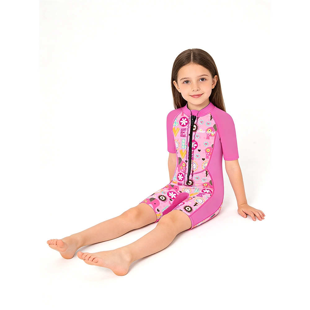 Roupa de mergulho infantil curta de neoprene 2mm com mangas curtas para surfe e natação Libra Neoprene 1