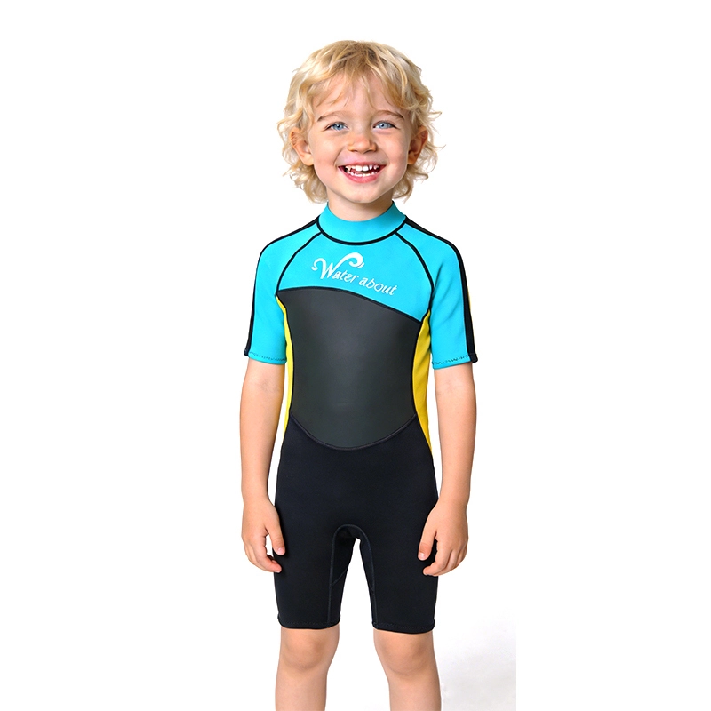 Combinaison de surf garçon bleu sur mesure en néoprène 3 mm OEM pour école de surf Libra Neoprene 1