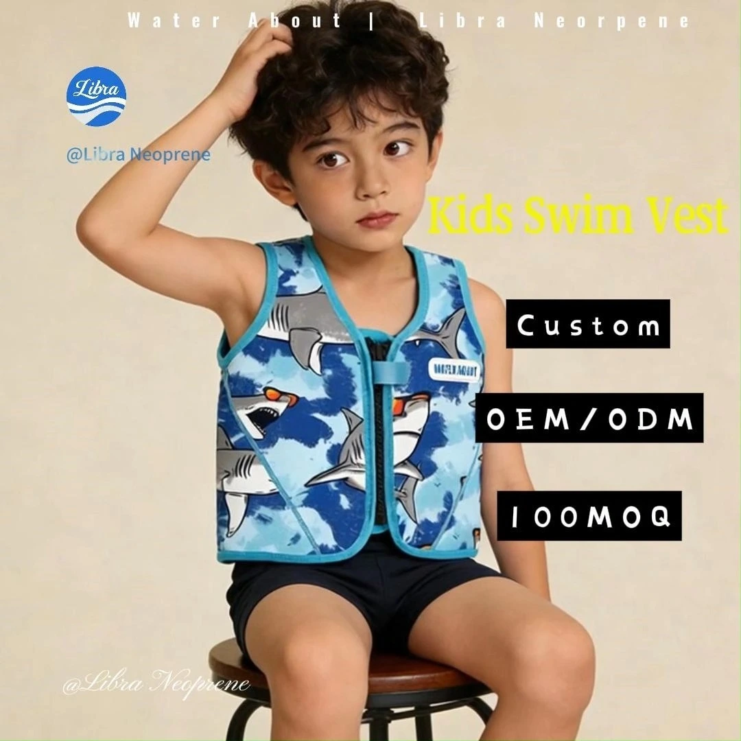 Children Buoyancy Swim Vest Custom Print Life Jacket Libra Neoprene 1