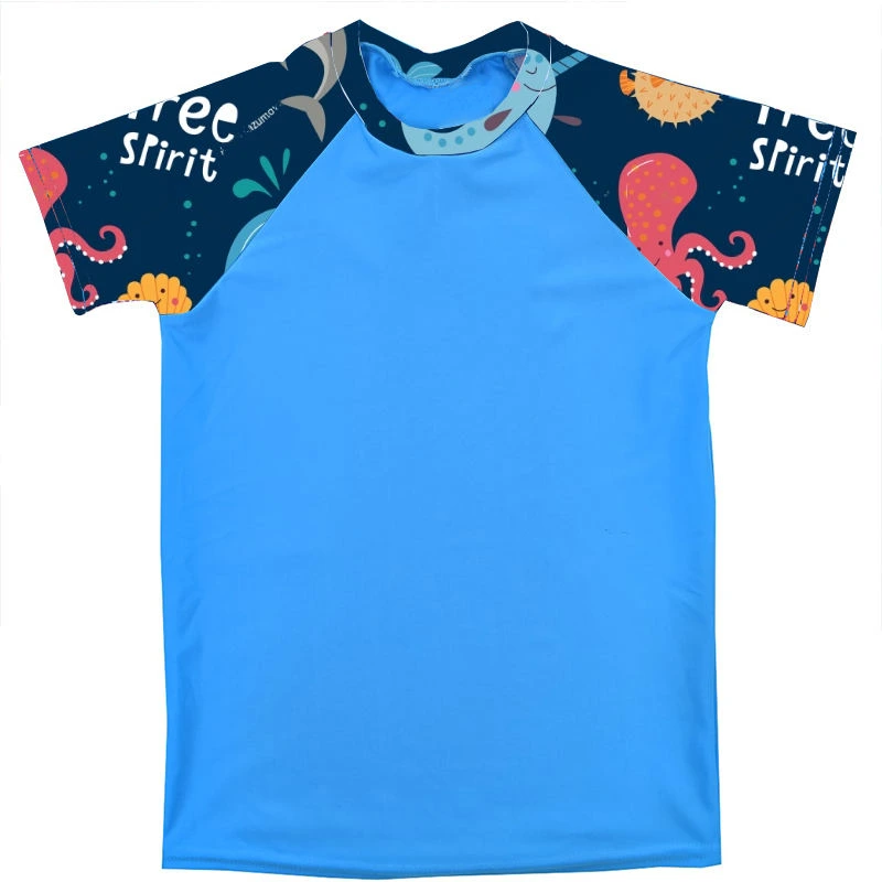 Custom Kids UPF 50+ Rash Guard | Quick-Dry Children's Swim Shirt OEM Manufacturer 1