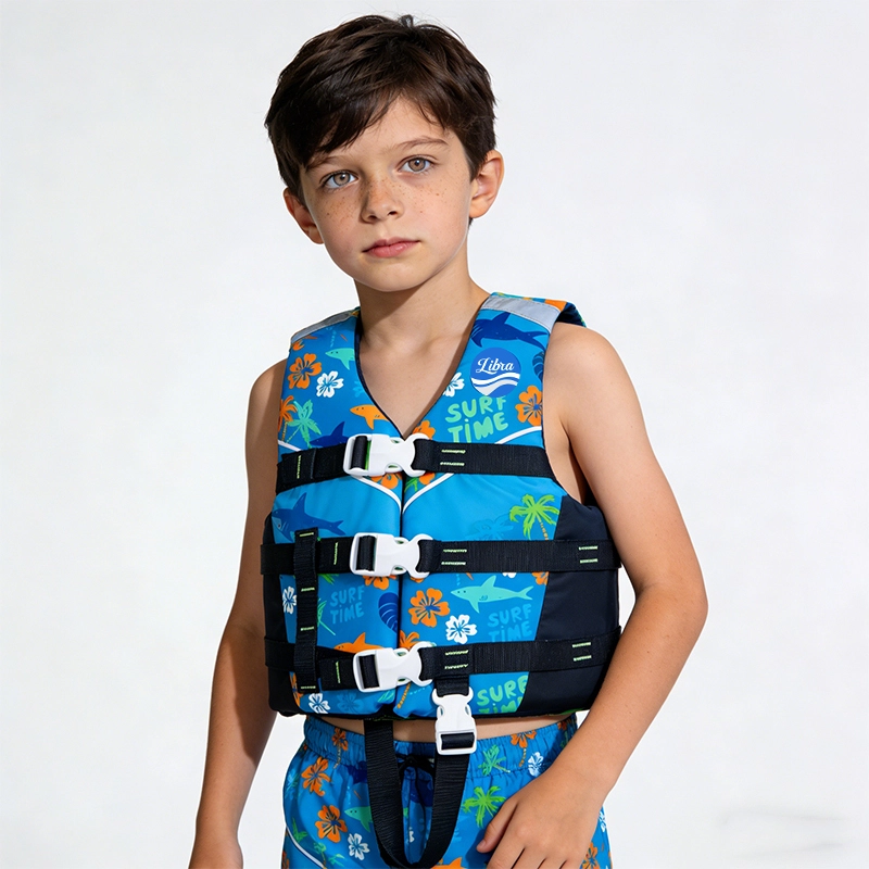 Custom Printing Kids Nylon Life Jacket Sublimation Nylon Swim Vest for Kids1 1